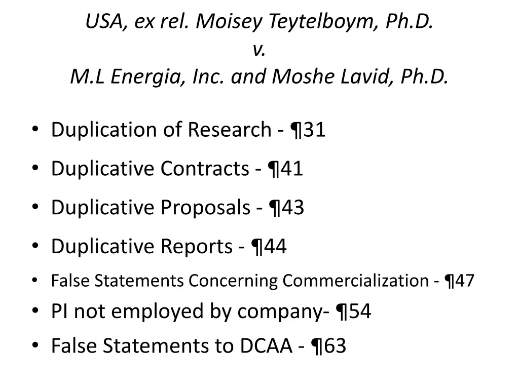 usa ex rel moisey teytelboym ph d v m l energia