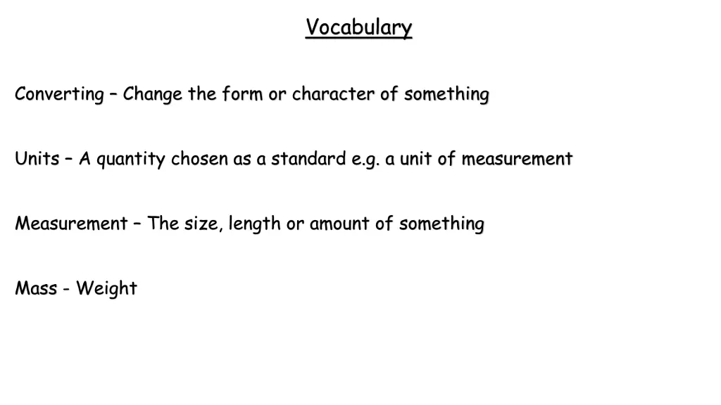 vocabulary
