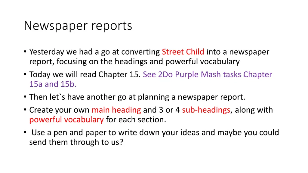 newspaper reports