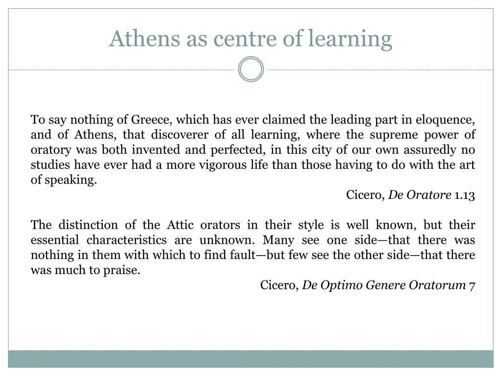 athens as centre of learning