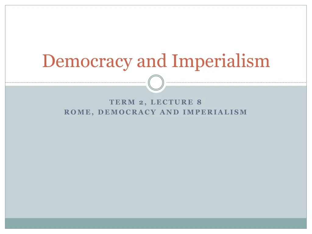 democracy and imperialism