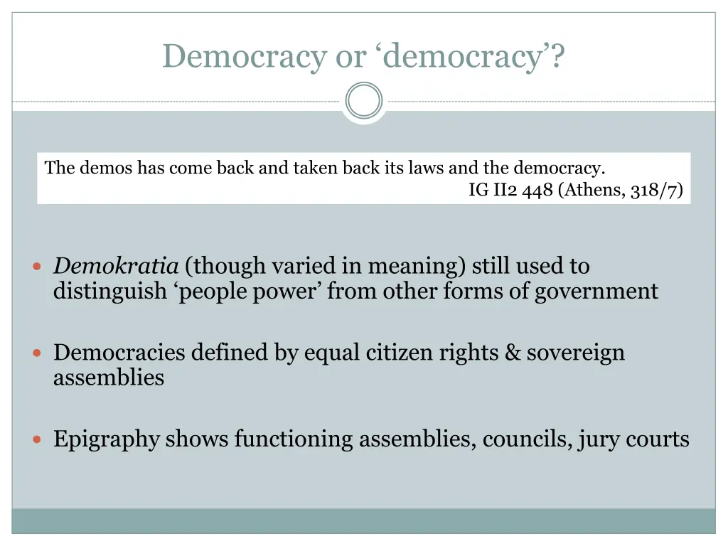 democracy or democracy