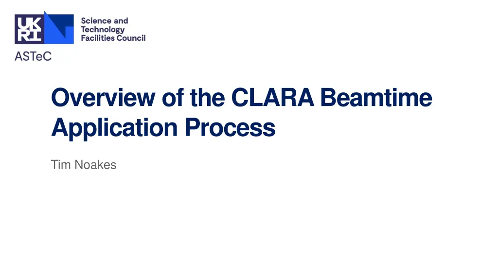 overview of the clara beamtime application process