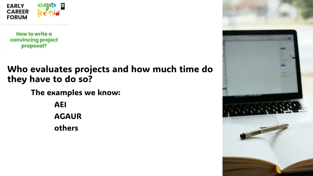 who evaluates projects and how much time do they