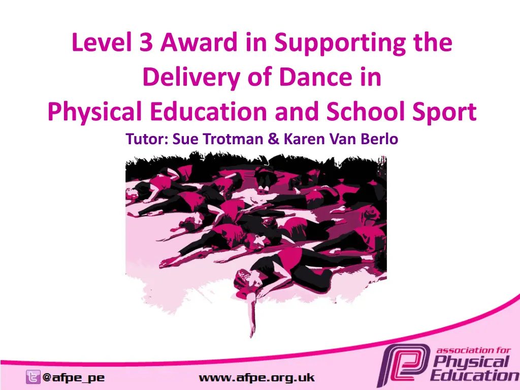 level 3 award in supporting the delivery of dance