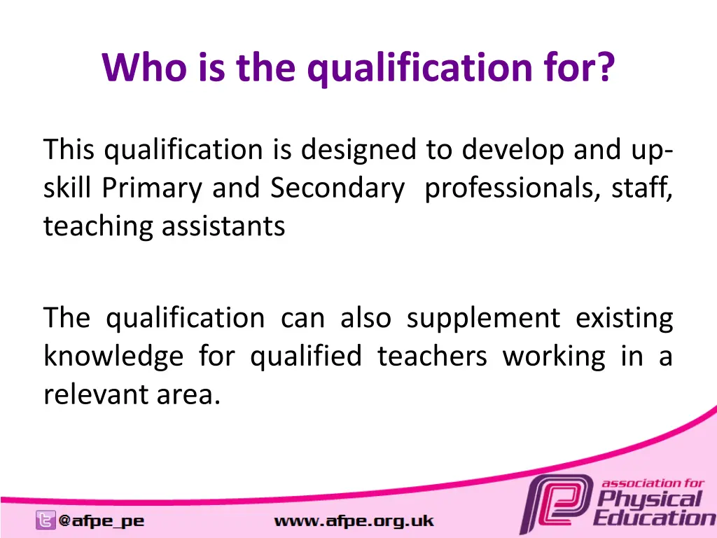 who is the qualification for