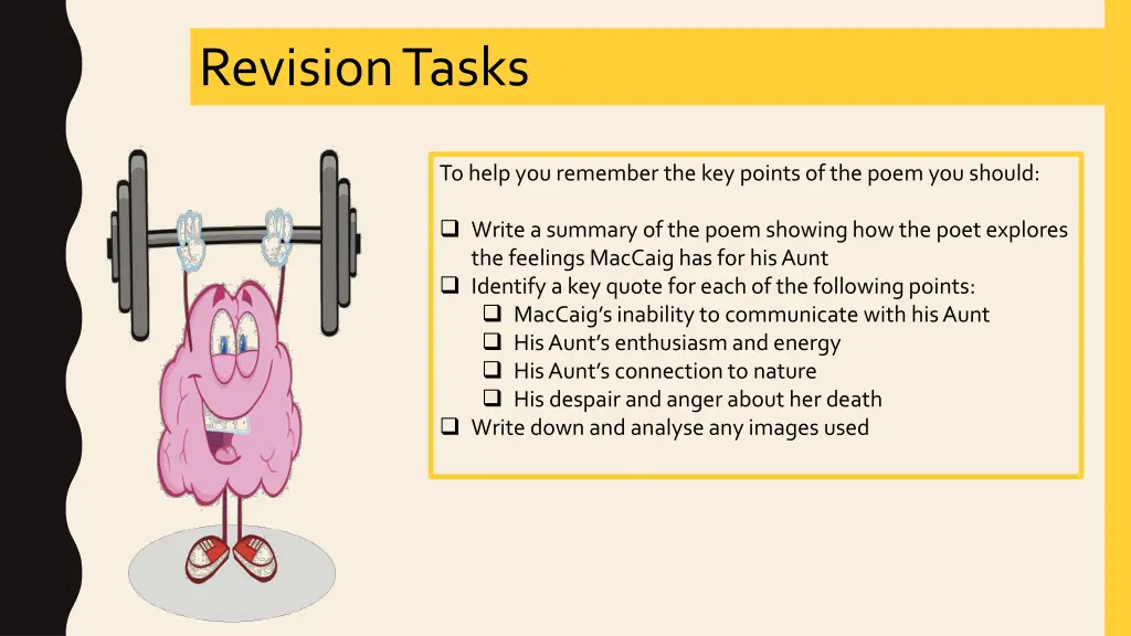 revision tasks