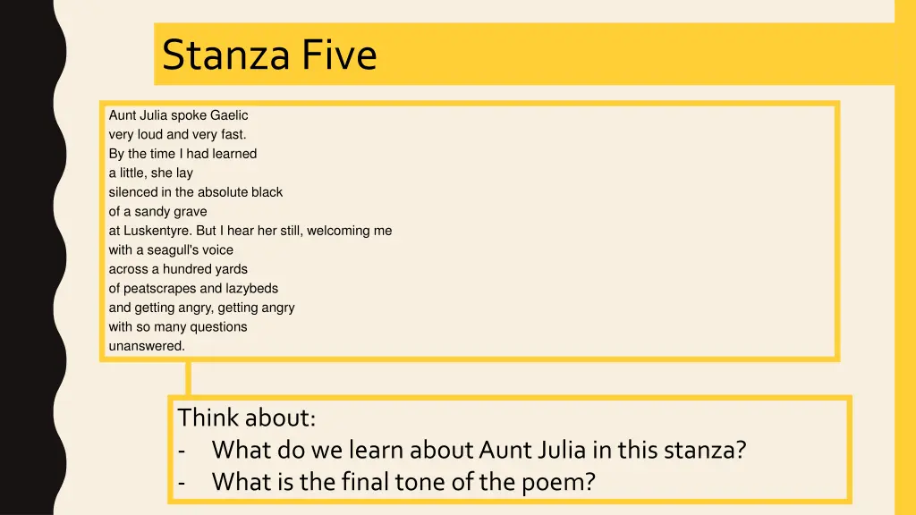 stanza five