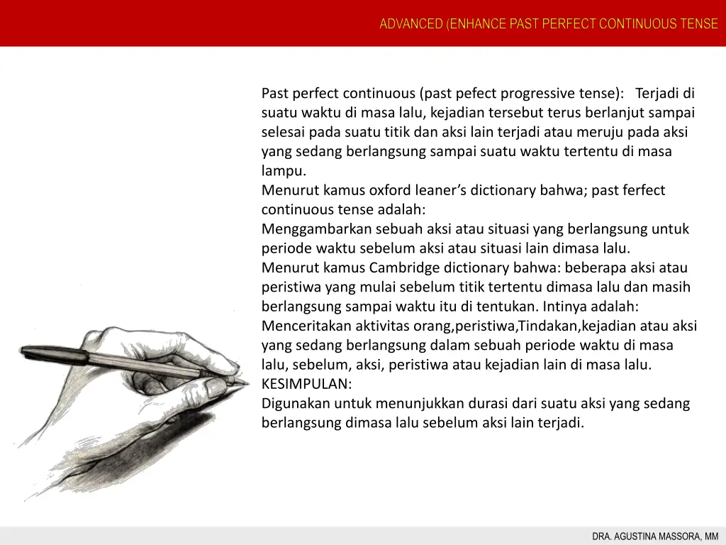past perfect continuous past pefect progressive