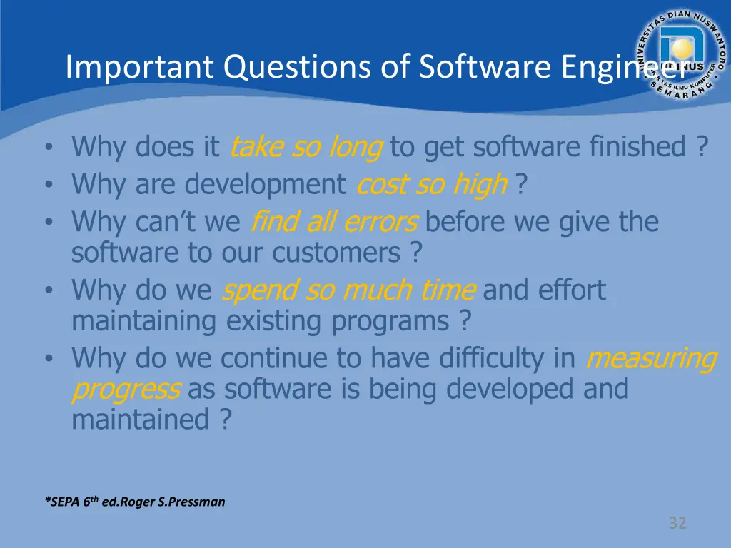 important questions of software engineer