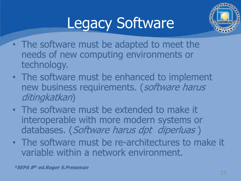 legacy software