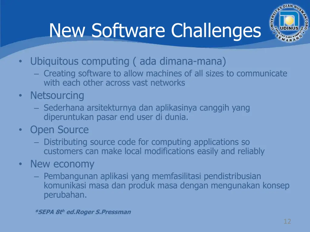 new software challenges