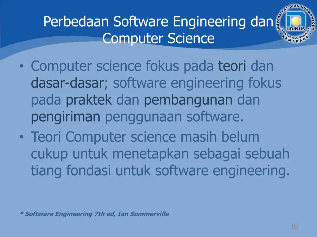 perbedaan software engineering dan computer