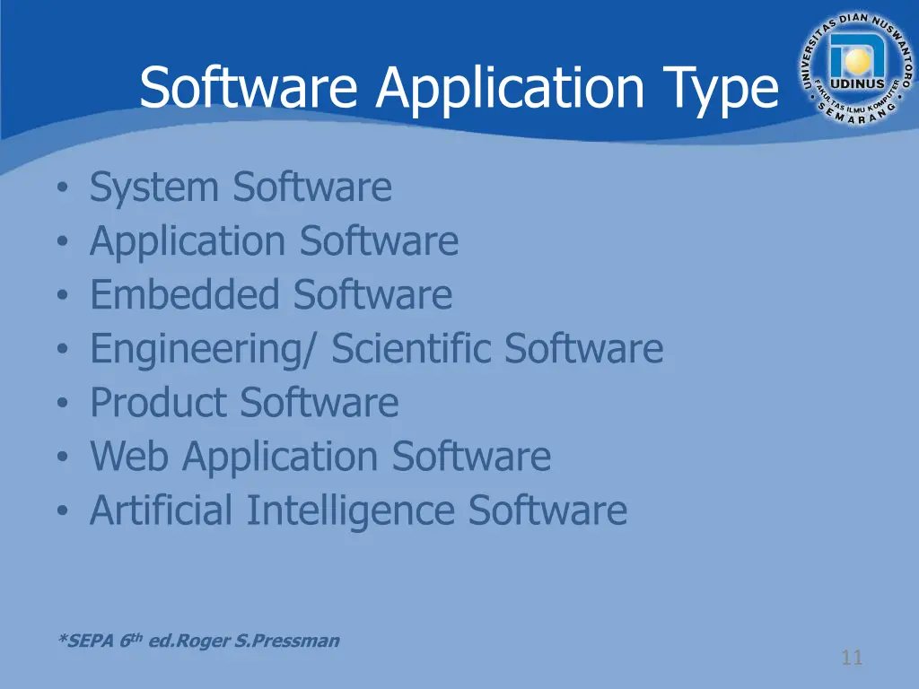 software application type