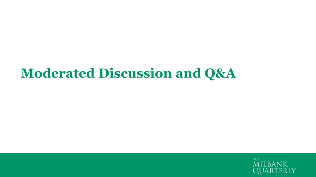 moderated discussion and q a
