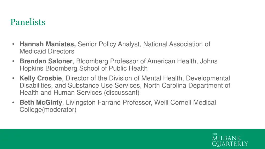 panelists