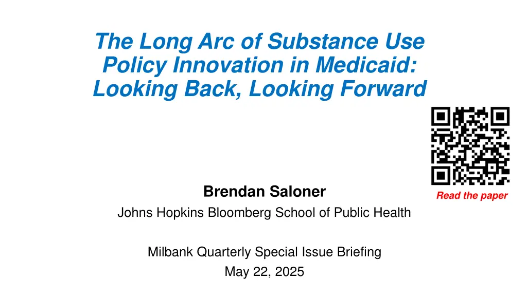 the long arc of substance use policy innovation
