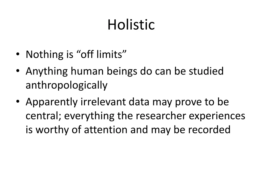 holistic