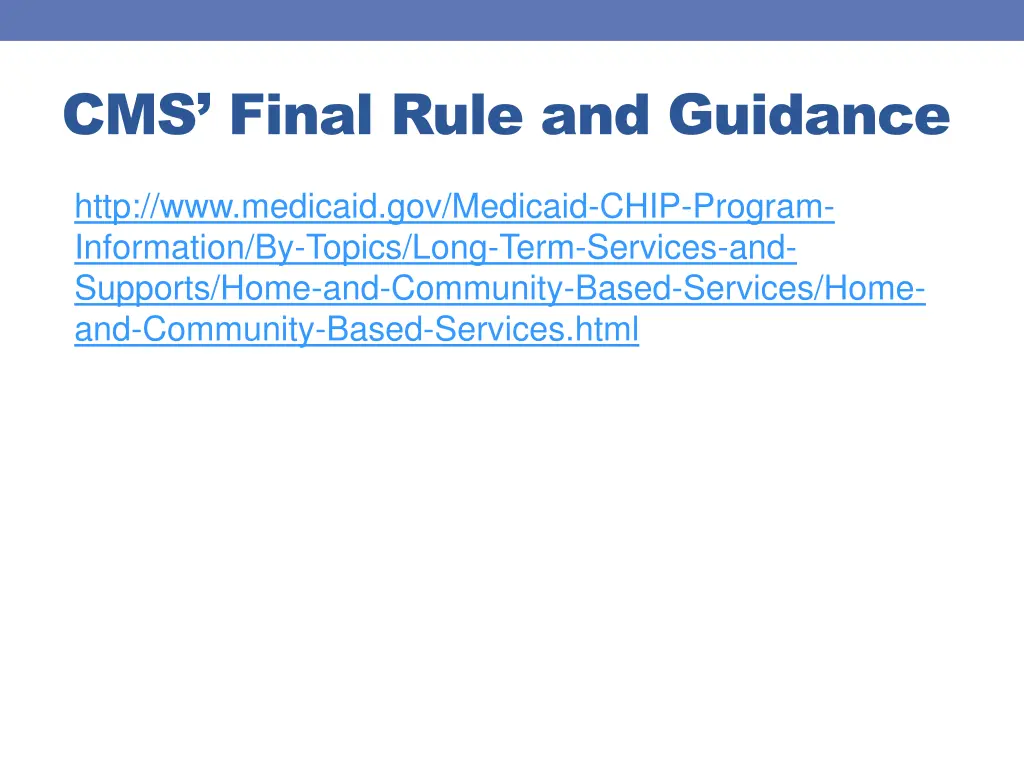 cms final rule and guidance