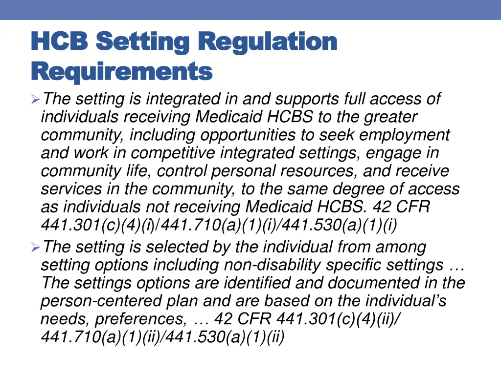 hcb setting regulation hcb setting regulation