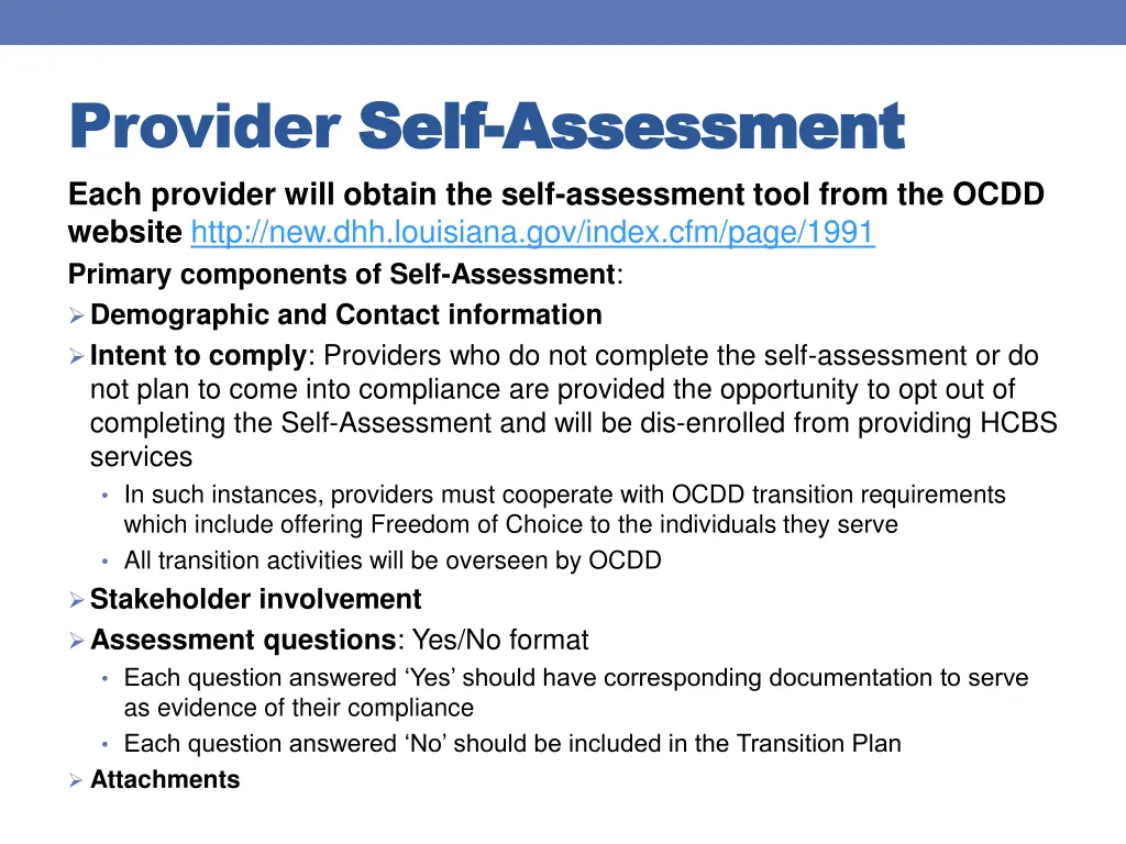 provider self each provider will obtain the self