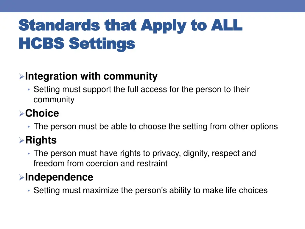 standards standards that apply to all that apply