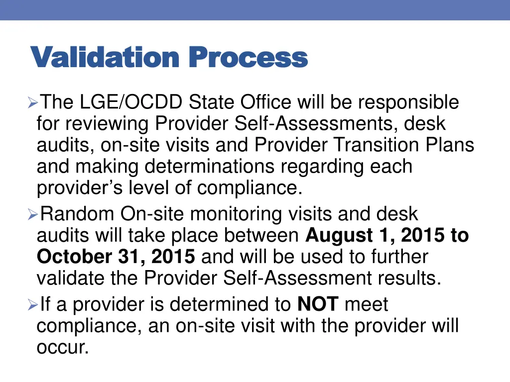 validation process validation process