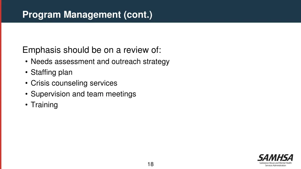 program management cont