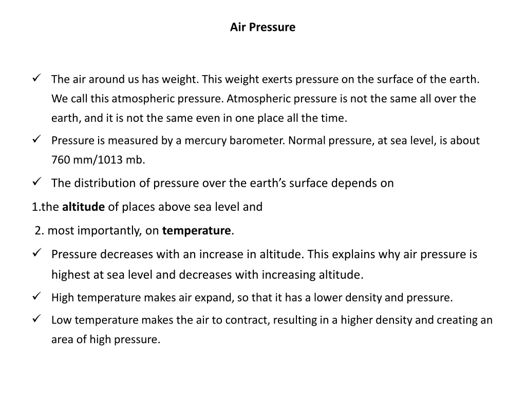 air pressure