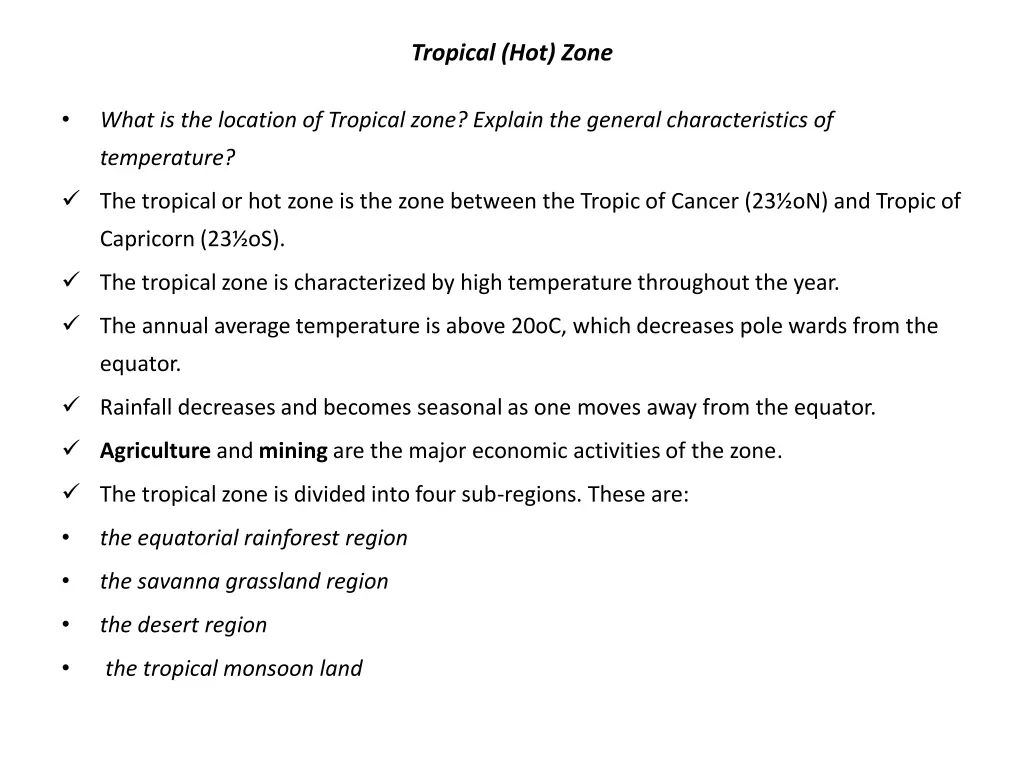 tropical hot zone