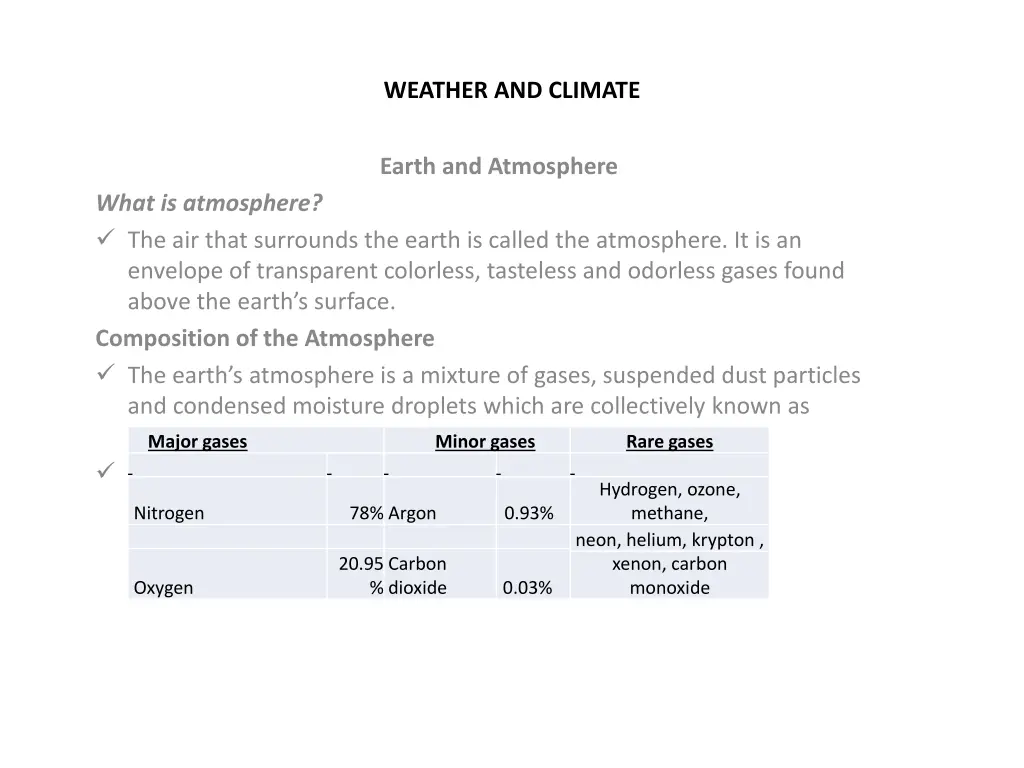 weather and climate
