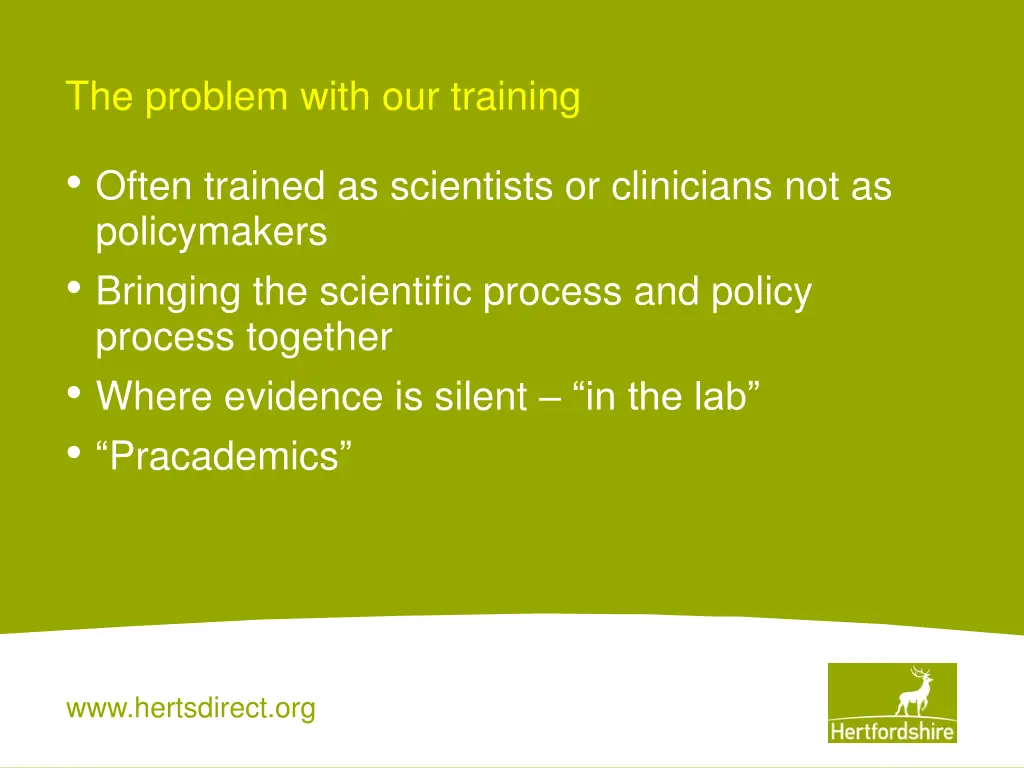 the problem with our training
