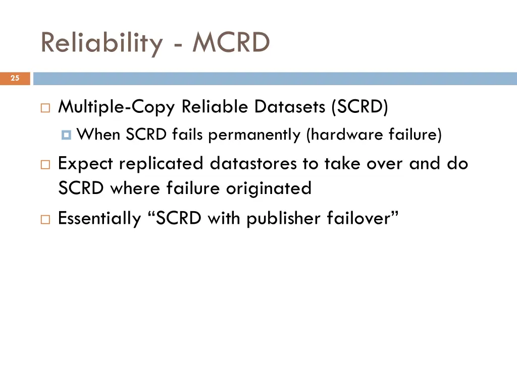 reliability mcrd