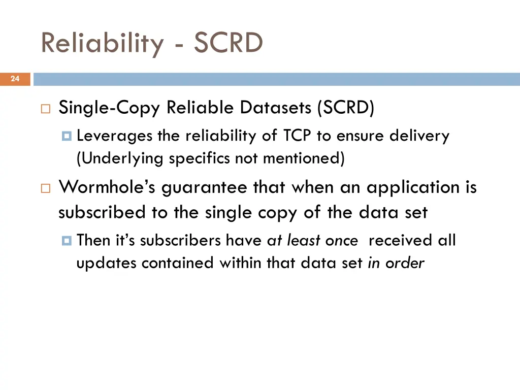reliability scrd