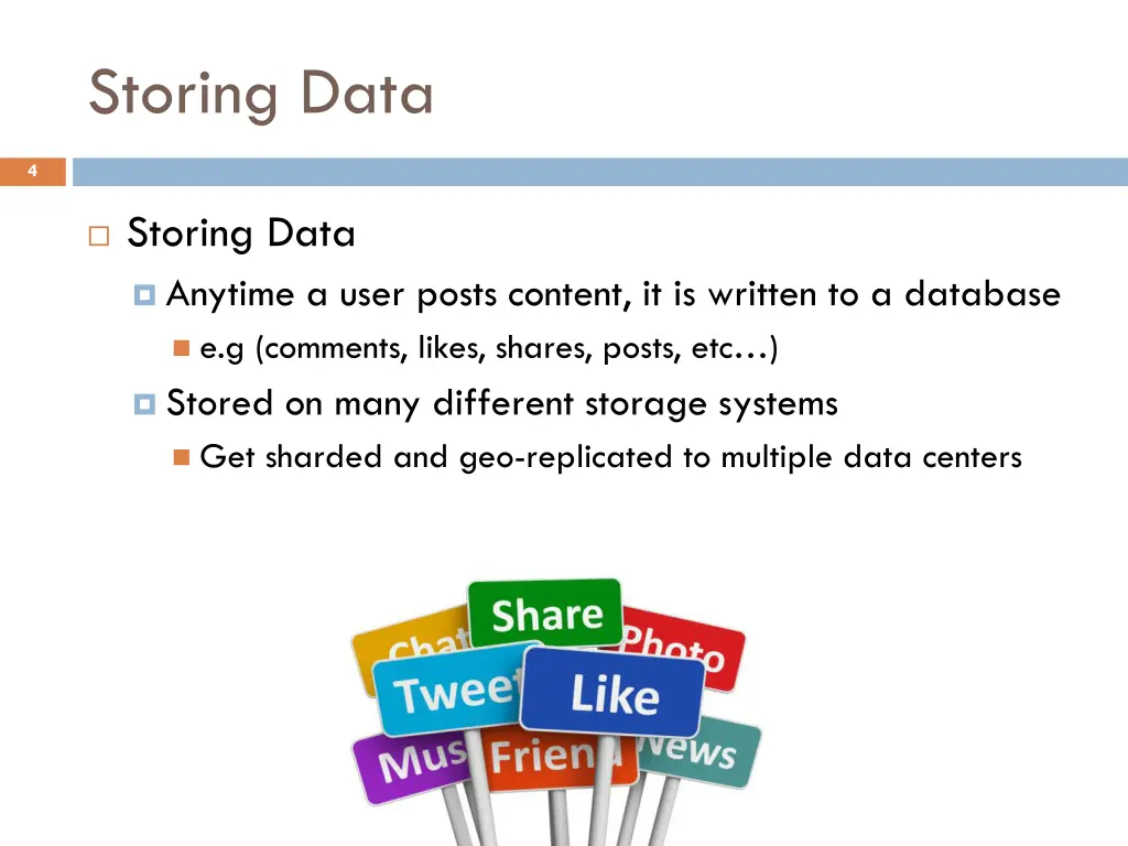 storing data
