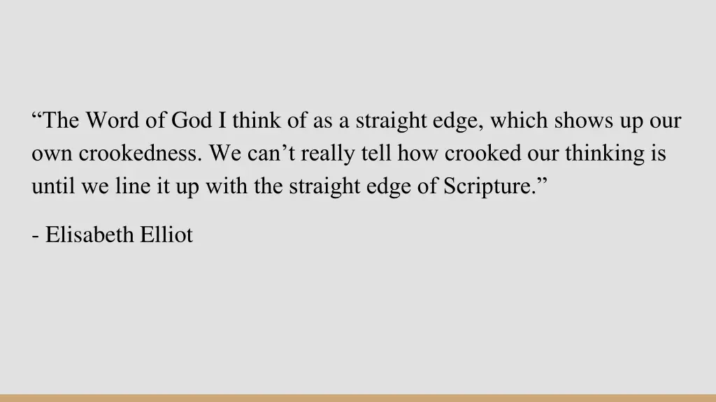 the word of god i think of as a straight edge