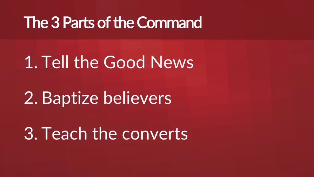 the 3 parts of the command the 3 parts
