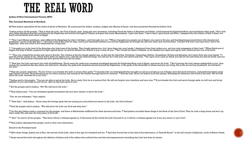 the real word joshua 24 new international version