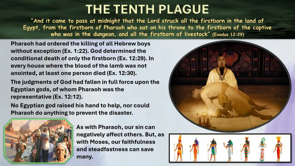 the tenth plague and it came to pass at midnight