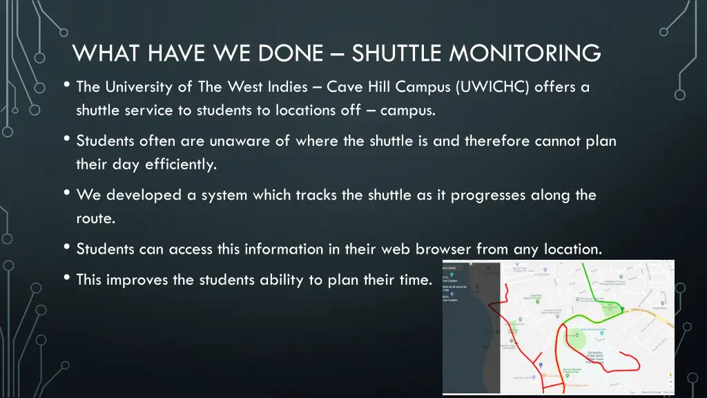 what have we done shuttle monitoring