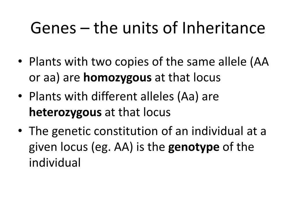 genes the units of inheritance 2