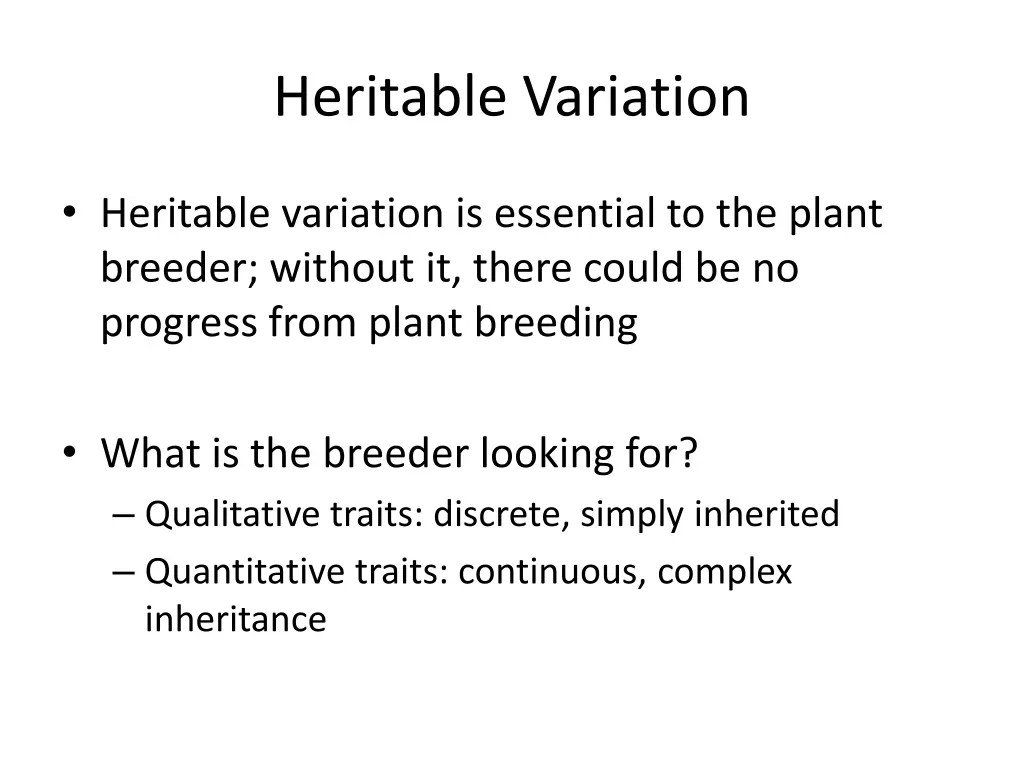 heritable variation