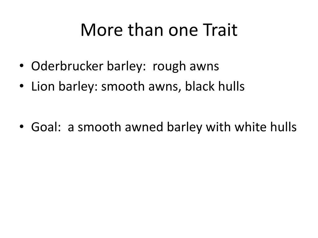 more than one trait