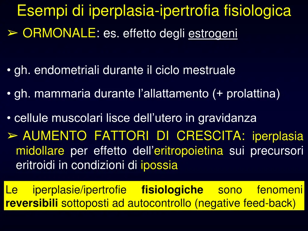 esempi di iperplasia ipertrofia fisiologica