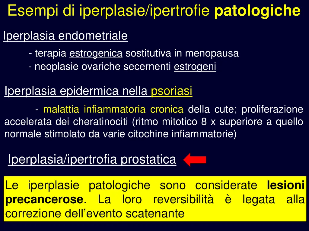 esempi di iperplasie ipertrofie patologiche