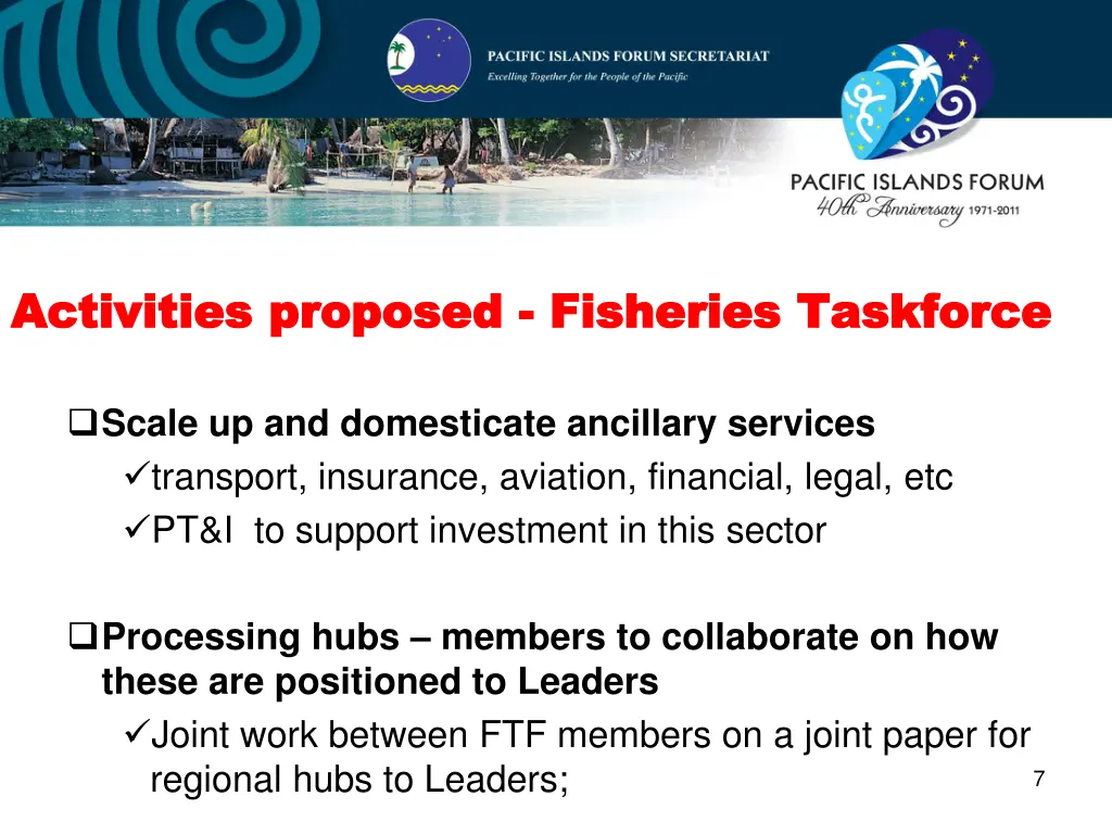 activities proposed activities proposed fisheries