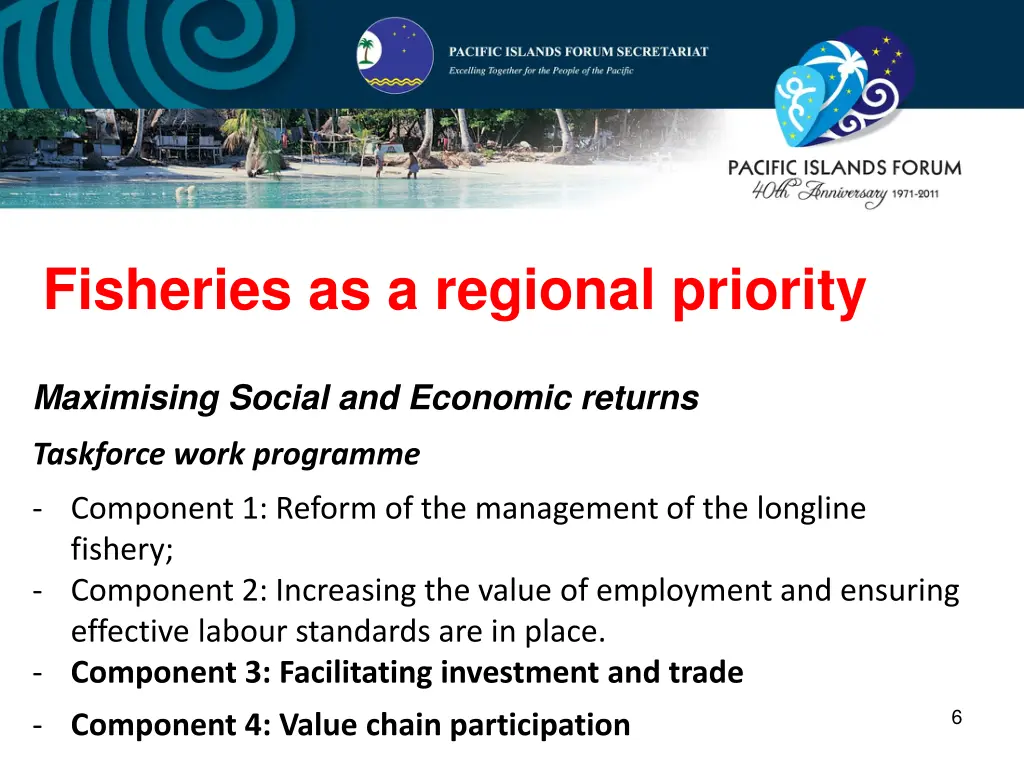 fisheries as a regional priority