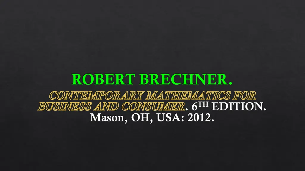 robert brechner contemporary mathematics