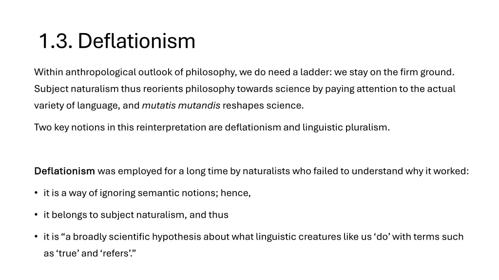 1 3 deflationism