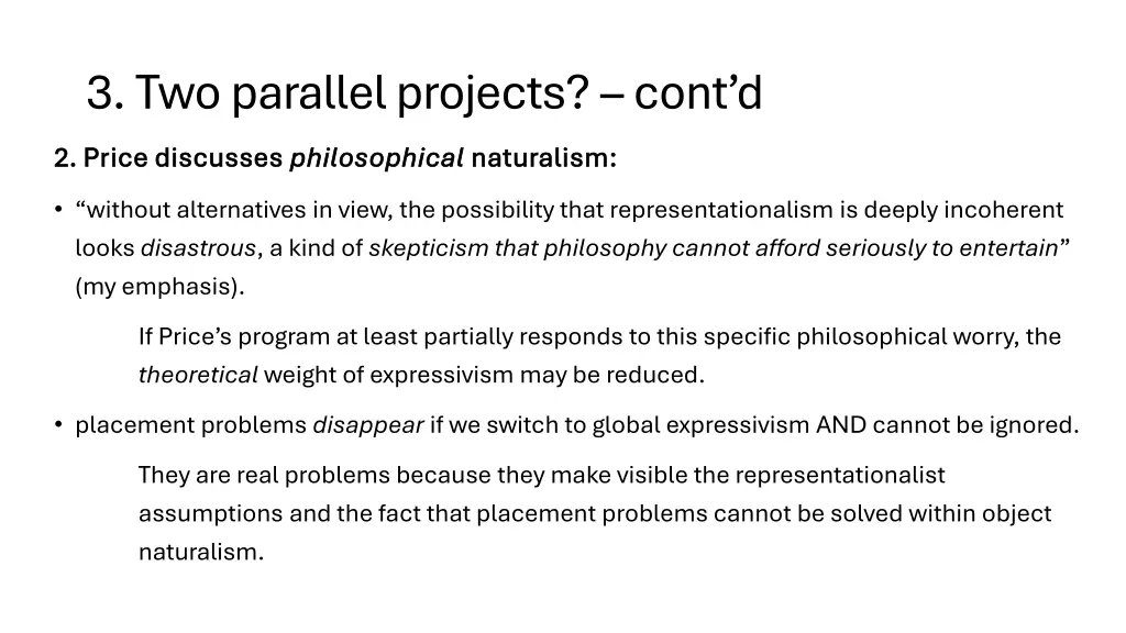 3 two parallel projects cont d 1